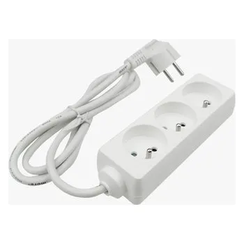 Prodlužovací kabel Prodlužovací kabel 3 zásuvky s uzemněním 150 cm bílý