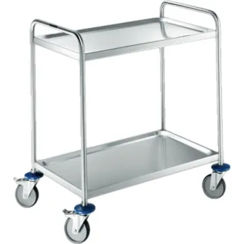 Vozík gastro, 2 police, nerez, 900 x 600 mm, výška 930 mm, B-527-2 Svařovaný nerezový vozík