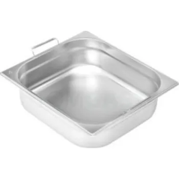 Plech na pečení Objem#-#0-5l|-|Výška#-#40mm|-|Rozměr#-#1/2 Tomgast, Gastronádoba nerezová s úchyty GN 1/2 40 mm