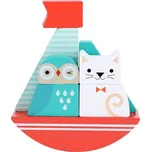 Petit Collage Dřevěná skládací věž Sova a kočička