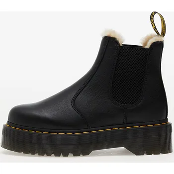 Dámská obuv Tenisky Dr. Martens 2976 Quad Fur Lined Platform Chelsea Boots Black Pisa EUR 37