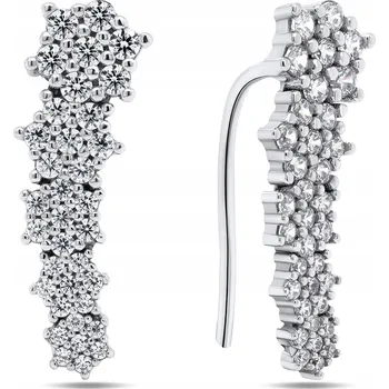 Náušnice Brilio Silver Lesklé podlouhlé náušnice ze stříbra EA285W