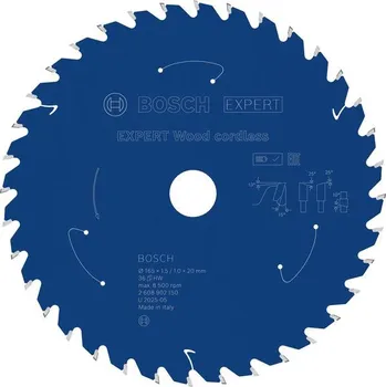 Pilový kotouč Bosch Pilový kotouč EXPERT Wood cordless, 165&nbsp;×&nbsp;1,5/1&nbsp;×&nbsp;20&nbsp;mm, T36 Professional (2608902150)