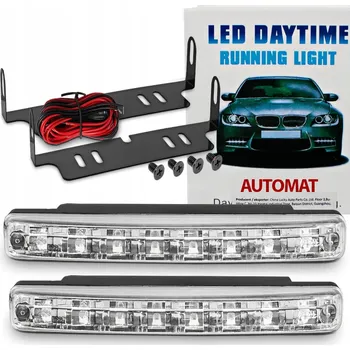 Denní svícení SVĚTLA PRO DENNÍ SVÍCENÍ AUTOMAT DRL LED SILNÁ DENNÍ SVĚTLA 8 LED 160MM