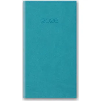 Kalendář Kalendarz kieszonkowy A6 2026 turkusowy