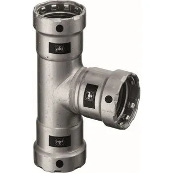 Fitinka Viega MEGAPRESS 4218 T-kus 2"x1/2"x2", lisovací, topení, uhlíková ocel