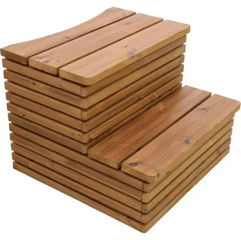 Kirami Dřevěné schůdky DELUXE - cédr