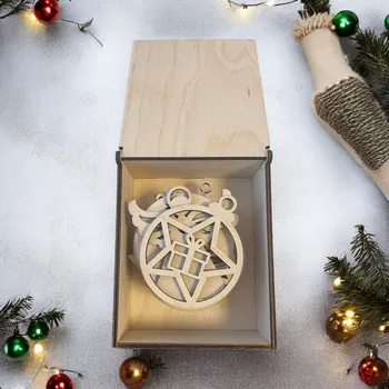 Vánoční dekorace Vánoční ozdoby - dárkové balení Barva: Přírodní, Velikost ozdob: 6 cm