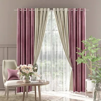 Obraz Sametová Závěs Karmen s oka barva: Tmavě růžová, 140x245cm, s4973