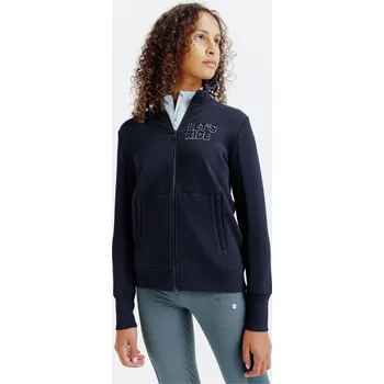 Dámská mikina FOUGANZA Dětská jezdecká mikina na zip 500 5-6 LET MODRÁ