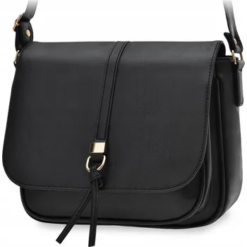 Kabelka HIUKH kabelka poštovního typu kabelka přes rameno eko kůže černá