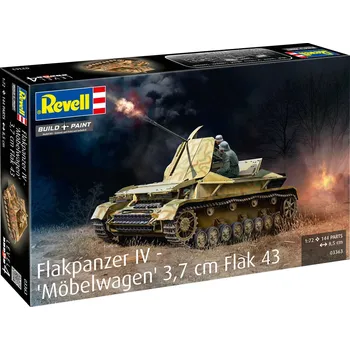 Plastikový model Revell Plastic ModelKit military 03363 - Flakpanzer IV "Möbelwagen" 3.7cm Flak 43 (1:72)