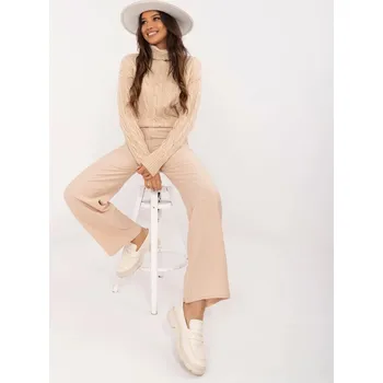 Dámské kalhoty Dámské Béžové Kalhoty FPrice Elegance, 38 i523_2016103558209