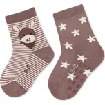 STERNTALER Protiskluzové ponožky GOTS 2 páry Oslík Emmi Brown Velikost (od výrobce): 21/22