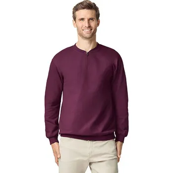 Pánská mikina Gildan Unisex mikina s krátkým zipem GSF008 Maroon L