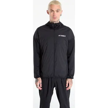 Pánská mikina Mikina adidas Terrex Xperior Climawarm+ Wind Light Fleece Hooded Jacket Black/ Willow Grey/ Light Rosewood L