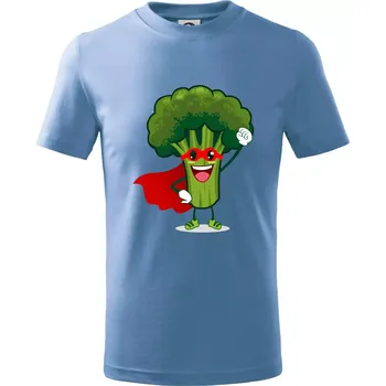 Chlapecké tričko Super Brokolice - Tričko dětské bavlněné - 98 cm / 2 roky ( Pyžamově světlá modrá )