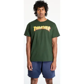 Pánské oblečení Tričko Thrasher Stacked T-Shirt Forest Green M