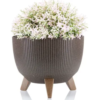 Květináč PLASTOVÝ KVĚTINÁČ ROSA LINEA ECO 18X29 CM HNĚDÁ