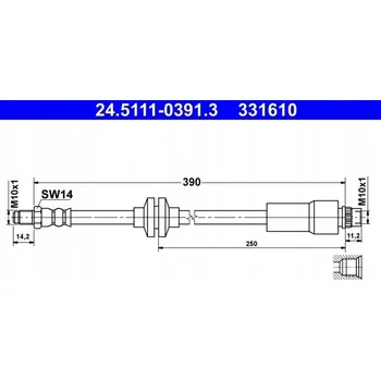 Brzdová hadice ATE 24.5111-0391.3 Brzdová hadice