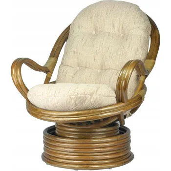 Křeslo RattaNeo Coral f68 houpací otočné křeslo olIvka přírodní ratan