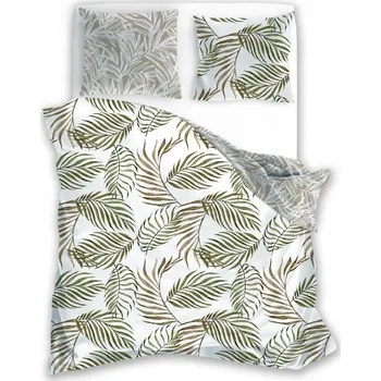 Povlečení Povlečení 220x200 Čisté listy bílá zelená béžová Faro