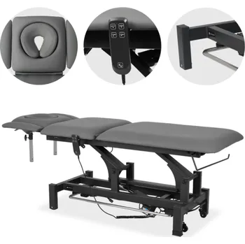 Masážní stůl Habys Terapeutický stůl Fortis 5 Ergo s nožním ovládáním, šedý k722