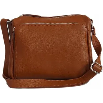 Kabelka Vera Pelle kabelka kožená kabelka přes rameno z pravé kůže hnědá