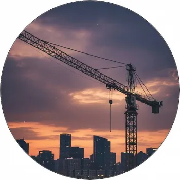 Jedlá dekorace na dort Jedlý papír jeřáb v noci 19,5cm - Pictu Hap