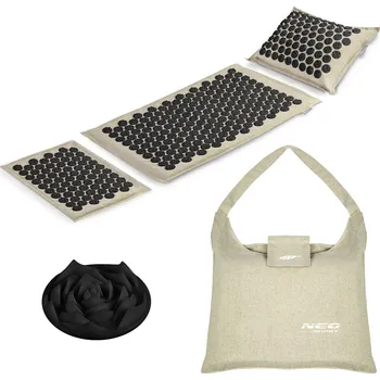 podložka na cvičení Akupresurní podložka s hroty Neo-Sport NS-902 šedo-černá
