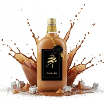 Láhev VÁNOČNÍ LÁHEV KLASIK PLACATKA 500ml NA LIKÉR