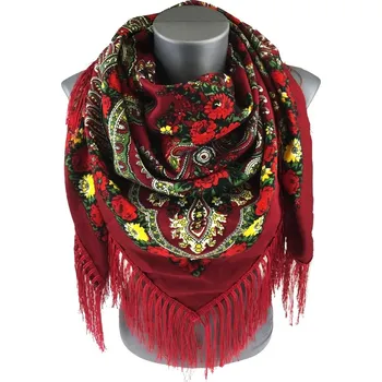 Šála Versoli šátek s květinovým vzorem - viskóza