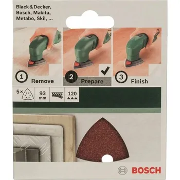 Brusný papír Bosch Home and Garden 2609256A51 Sada 5 brusných papírů pro delta brusky 93, 120