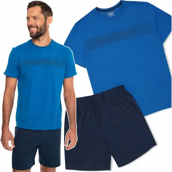 Pánské pyžamo Pánské pyžamo Henderson Krátký rukáv a Kraťasy Bavlna 41282-55X CROP M