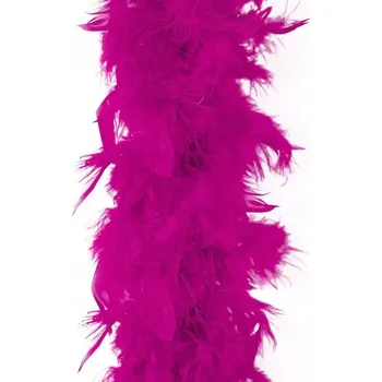 Šála PEROVÉ BOA ŠÁLA FUCHSIOVÁ RETRO 180 cm PLES KARNEVAL