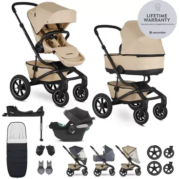 Kočárek EASYWALKER Kočárek kombinovaný Jimmey XXL AIR + RWS + CYBEX Aton B2 i-Size + základna Sand Taupe