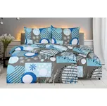 Zimní Povlečení mikrosatén VICONA modré