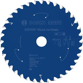 Pilový kotouč Bosch Pilový kotouč EXPERT Wood cordless, 160&nbsp;×&nbsp;1,5/1&nbsp;×&nbsp;20&nbsp;mm, T36 Professional (2608902146)