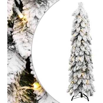 Vánoční stromek vidaXL Umělý vánoční stromek s LED osvětlením zasněžený 80 LED 150 cm