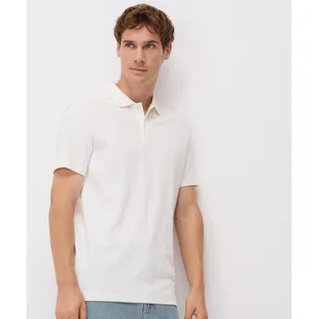 Pánské tričko Reserved - Polo regular - krémová - 290EF-01X - 290EF-01X-XXL