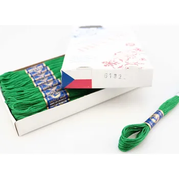 Příze Niťárna Vyšívací příze Mouline 6182 - smaragdově zelená