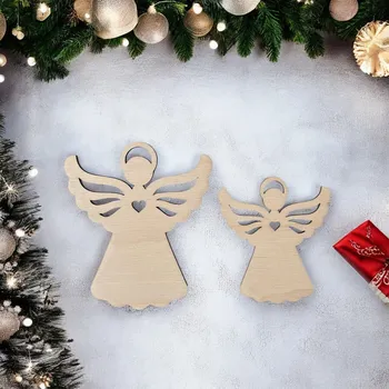 Vánoční dekorace Vánoční ozdoba anděl Barva: Přírodní, Velikost: 6 cm