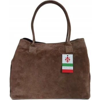 Kabelka Vera Pelle kabelka vak z pravé semišové kůže – béžová