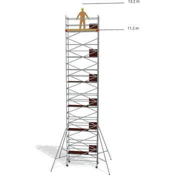 Lešení Hliníkové lešení Klasiko - výška 13,2 m - 2,5 m x 0,85 m (d/š)