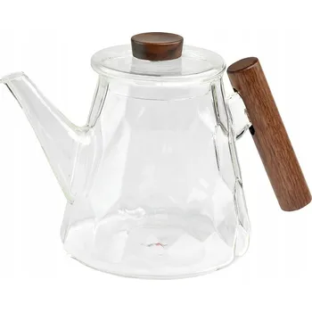 Konvice na čaj Skleněná konvice Knut, dřevěná úchytka, 1200 ml