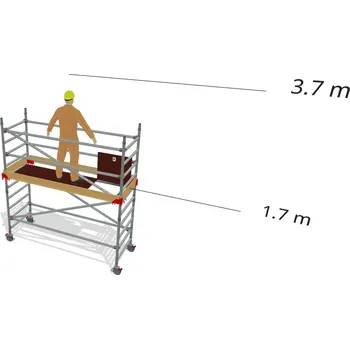 Lešení Hliníkové lešení Klimatek - výška 3,7 m - 2,5 m x 0,85 m (d/š)