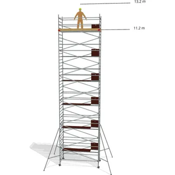 Lešení Hliníkové lešení Klimatek - výška 13,2 m - 3,2 m x 1,45 m (d/š)