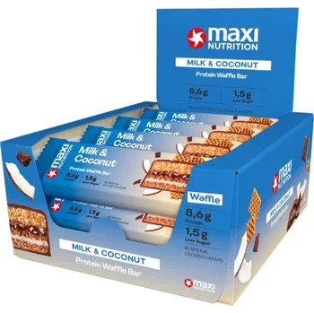 MaxiNutrition Waffle Protein Bar proteinová tyčinka příchuť Milk and Coconut 12x40 g