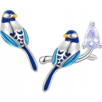 Náušnice Stříbrné Náušnice Ptáčci Náušnice Stříbro 925