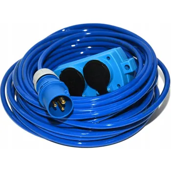 Napájecí kabel Prodlužovací zahradní kabel Hilark Prodlužovací Kabel 5 m, 4 ks , modrý